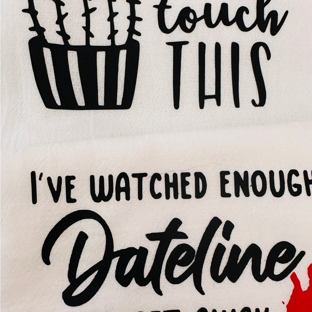 SALE $15 Three Novelty Tea Towels